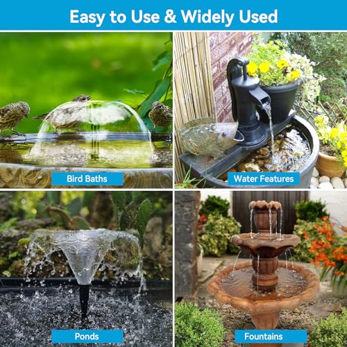 Solar Fountain Pump with 3600mAh Battery Backup