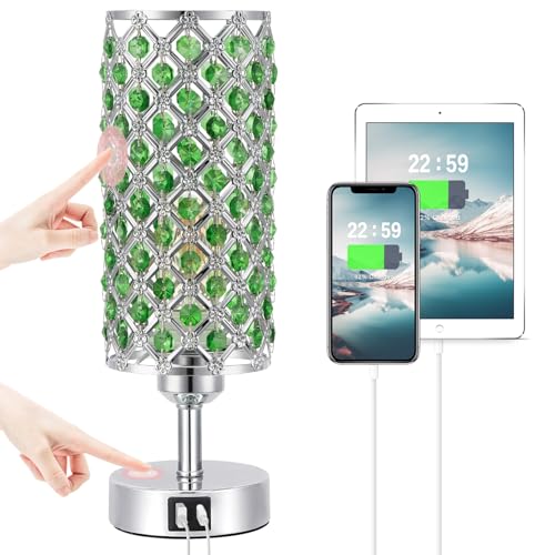 Green Crystal Bedside Lamp