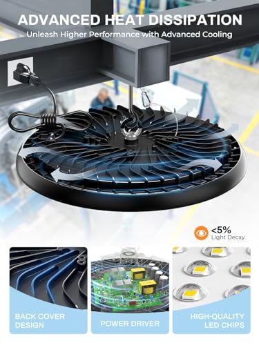 250W High Bay LED Shop Light 30000LM Industrial Grade 100V