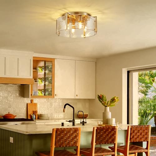 17.3“ Semi Flush Mount Ceiling Light Fixture Brushed Nickel 4