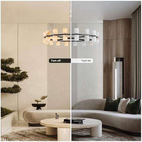 Alabaster Round Chandelier