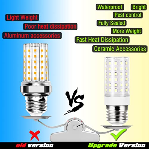 E26 100W Replacement LED Candelabra Corn Bulbs 6000K White (4 Count)