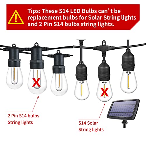 Shatterproof LED S14 Replacement Light Bulbs (15 Count)