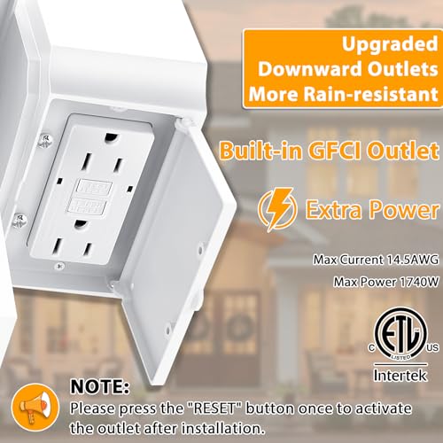 Motion Sensor Porch Light with GFCI Outlet (2 Count)