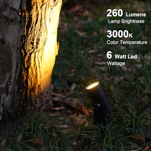 4PK Low Voltage Outdoor Flood Lights LED 6W 260 Lumen 3000K