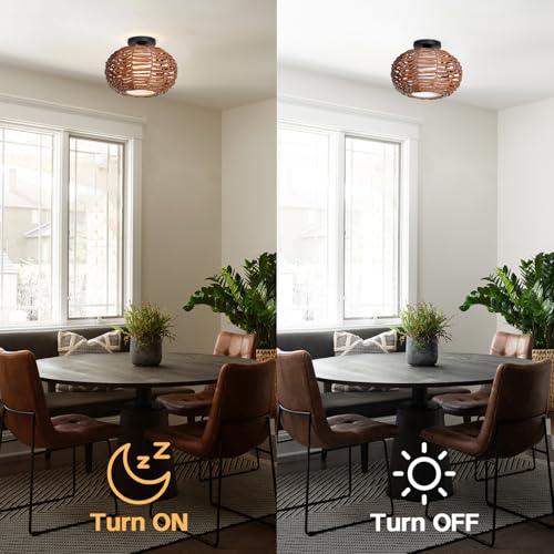 Boho Semi Flush Mount Ceiling Light