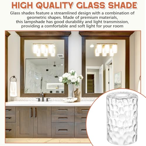 3 Pcs Clear Hammered Glass Lamp Shade 1 (3 Count)