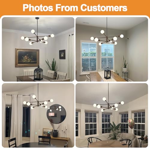 11" 52" Height Adjustable Modern Chandelier Ceiling Light Fixture