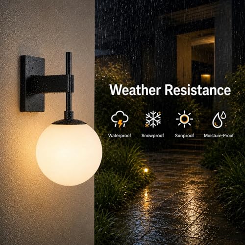 Modern Globe Outdoor Wall Sconce