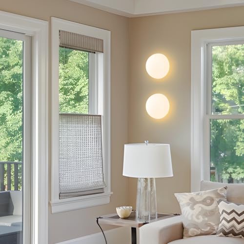 Modern Globe Glass Wall Sconces Set of 2 (2 Count)