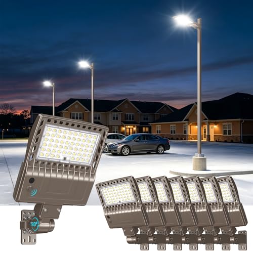 8Pack LED Parking Lot Lights Dusk to Dawn Photocell 200W