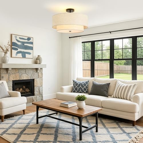 4 Light Semi Flush Mount Ceiling Light