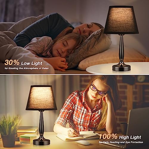 Touch Bedside Lamp for Bedroom with USB C Port