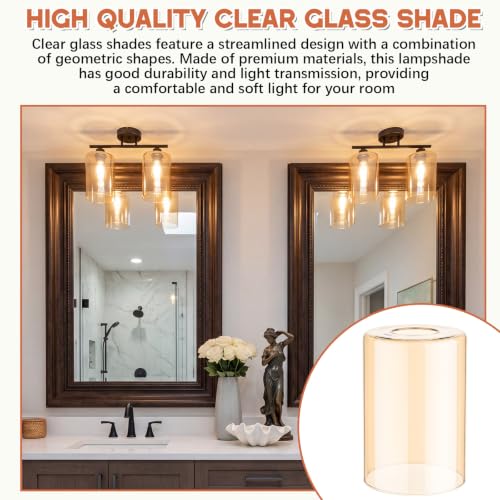 6 Pack Amber Glossy Glass Lamp Shade 1 (6 Count)