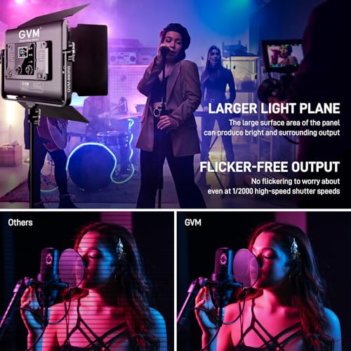 GVM RGB LED Video Light with Bluetooth Control