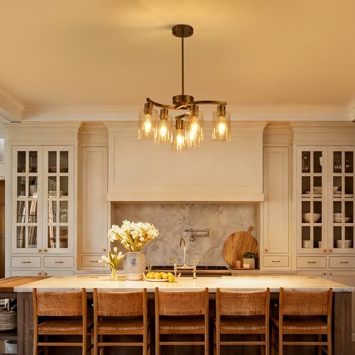 6 Light Gold Dining Room Light Fixture