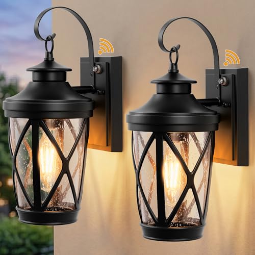 2 Pack Dusk to Dawn Outdoor Lights (Black / D2D 2-Pack)