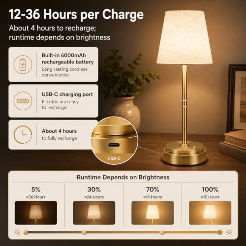 Rechargeable Cordless Table Lamp