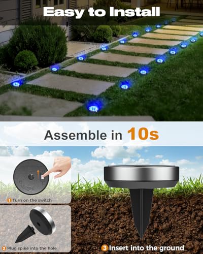 4 Pack Solar Lights Outdoor Waterproof (4 Count)