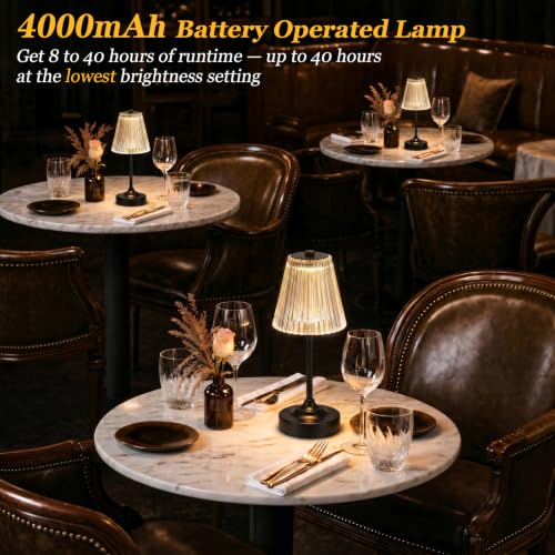 Black Cordless Rechargeable Table Lamp