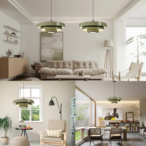 Large Olive Green Pendant Light