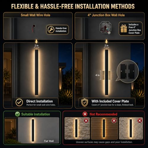 31 Inch Outdoor Wall Lights Set of 2 (2 Count)