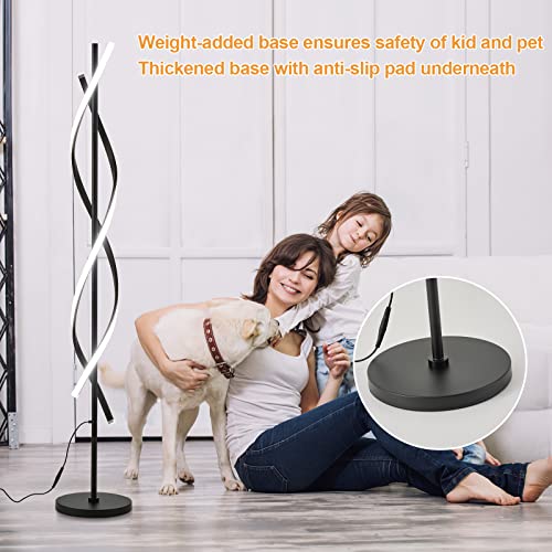 Spiral LED Floor Lamp for Bedroom