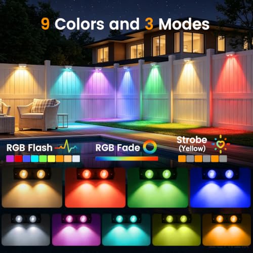 Solar Deck Lights with Remote (16 Count)