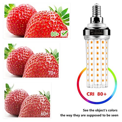 E12 LED Bulb 6pcs 20W LED Corn Light Bulb 150W Equivalent 2500Lumen 3000K Warm White Non (6 Count)
