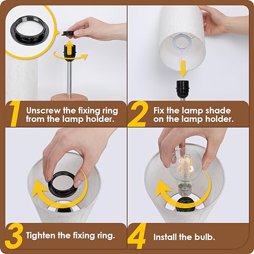 Bedside Lamps with USB Port (2 Count)