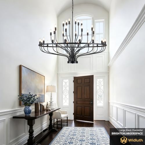 51.2" Large Black Industrial Chandelier