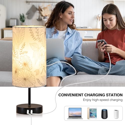 Bedside Touch Lamp with 2 USB Ports