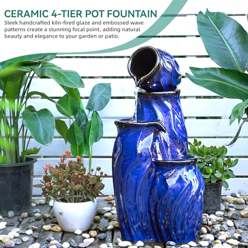 29" Ceramic Water Fountain Outdoor (72 Foot)