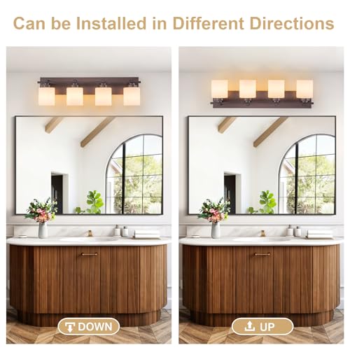 Modern Bathroom Light Fixtures Over Mirror