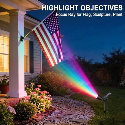 Solar Lights Outdoor Waterproof Flag Spotlights 10 Pack (10 Count)