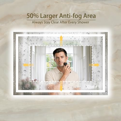 32"x48" LED Bathroom Mirror with Lights