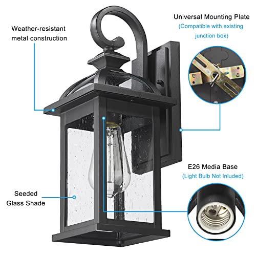 Outdoor Lights Fixtures Wall Mount (2 Count)