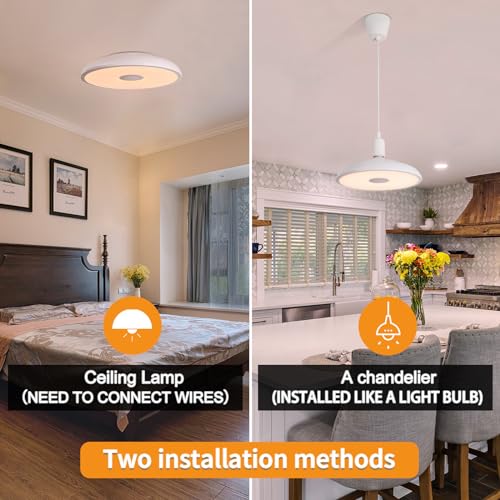 Smart Waterproof LED Flush Mount Ceiling Light Fixture