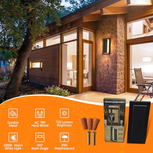 11.8'' 2 Pack LED Outdoor Wall Sconce (2 Count)