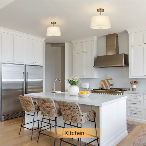 Cone Shaped Semi Flush Mount Modern Ceiling Light Fixture (3 Count)