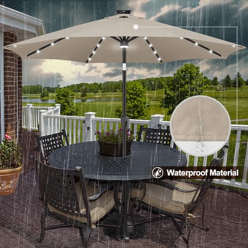 Solar Patio Umbrella with a Centre Light