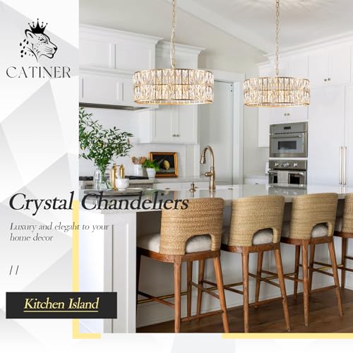 Gold Crystal Chandelier 18" 6