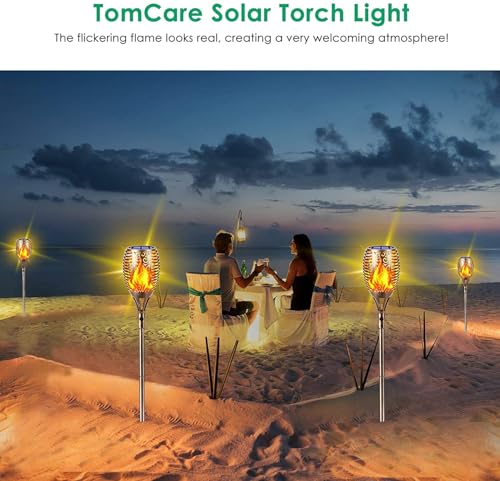 Flickering Flame Solar Torch Lights Outdoor (4 Count)
