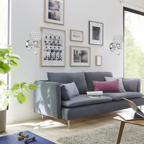 Silver Crystal Sconces