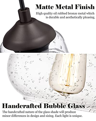 2 Pack Bubble Glass Pendant Lights (2 Count)