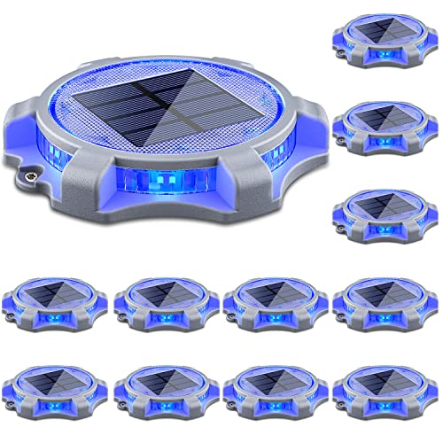 Solar Deck Lights Outdoor 2 Modes LED (12 Count)