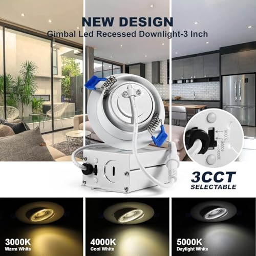 8 Packs 3 Inch led recessed Light (8 Count)