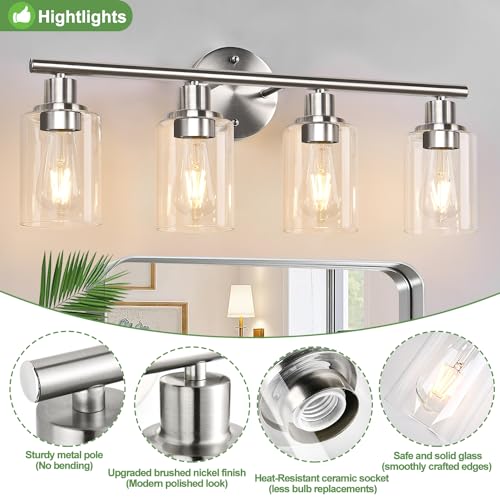 4 Light Bathroom Light Fixtures