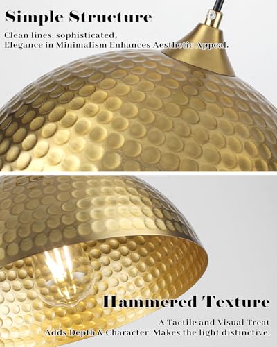 Gold Pendant Lights Kitchen Island 2 Pack (2 Count)