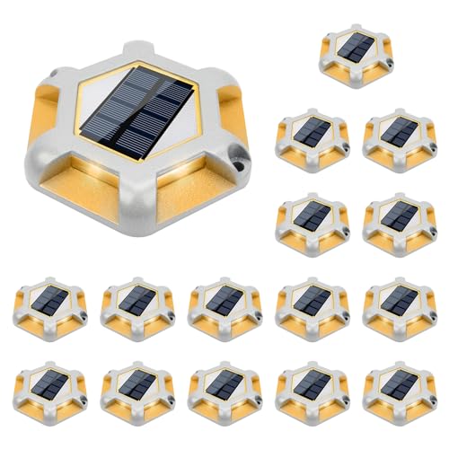Solar Dock Driveway Deck Outdoor Pathway LED Lights (16 Count)